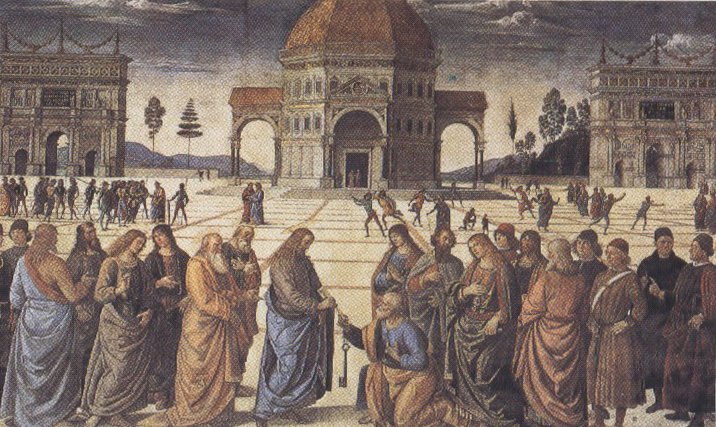 Sandro Botticelli Pietro Perugino,Consigning the Keys (mk36)